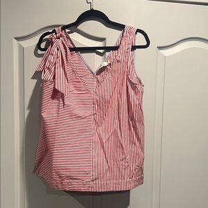 Vineyard Vines Red and White Striped Blouse